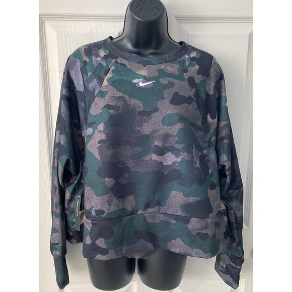 NWT Nike Dri-Fit Camo Fleece Training Sweatshirt - Picture 4 of 9